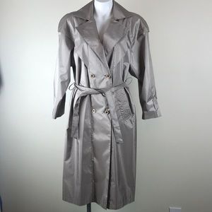 Vintage Metallic Trench Coat 80’s